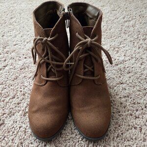 American Rag Baylie Lace Up Wedge Bootie.  Size 8